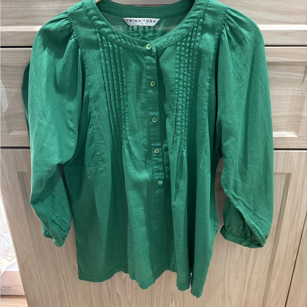 Trina Turk Green Blouse